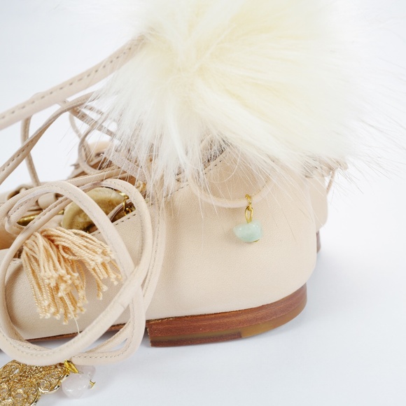 Alameda Turquesa Degas Pom Pom Flats - Size 36 - Picture 5 of 13